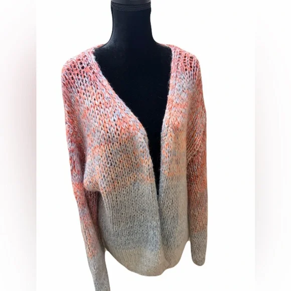 Sundance favorite hue cardigan - boho ombré balloon sleeves size M/L wool blend - Picture 11 of 13